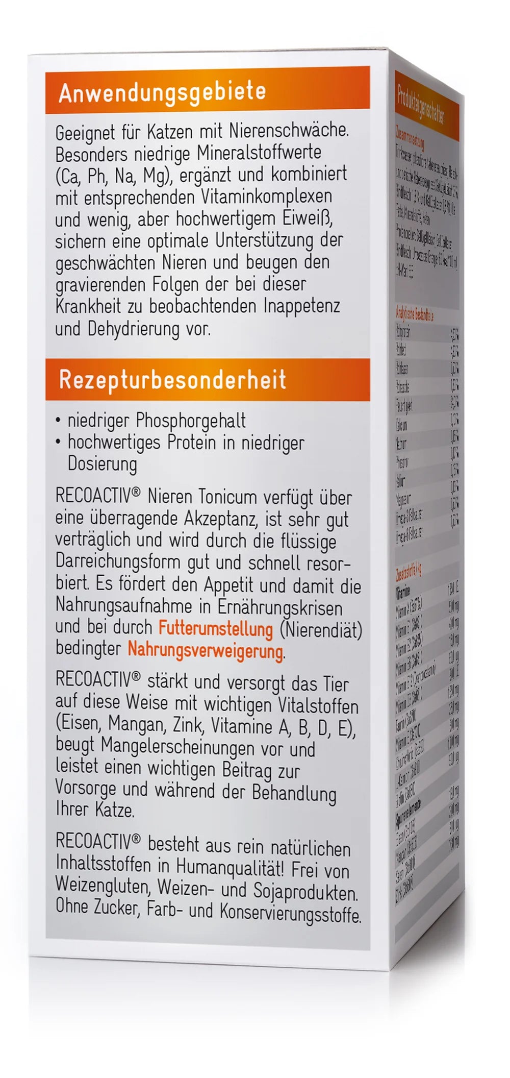 RECOACTIV® Nieren Tonicum für nierenkranke Katzen