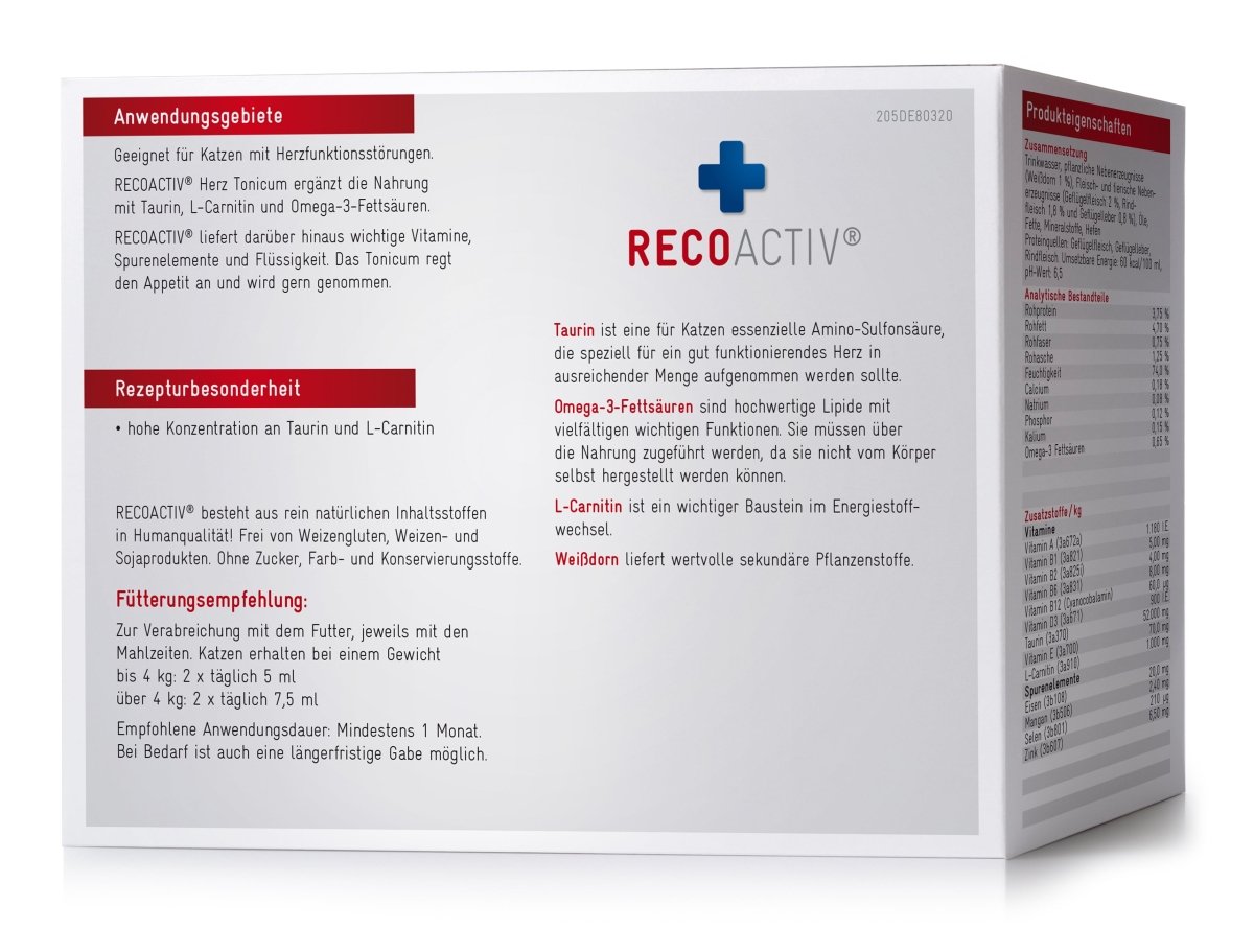 Herz Tonicum - RECOACTIV DEHerz TonicumKatzeHerz TonicumRECOACTIV®RECOACTIV DE300001201242602437530333x90 ml